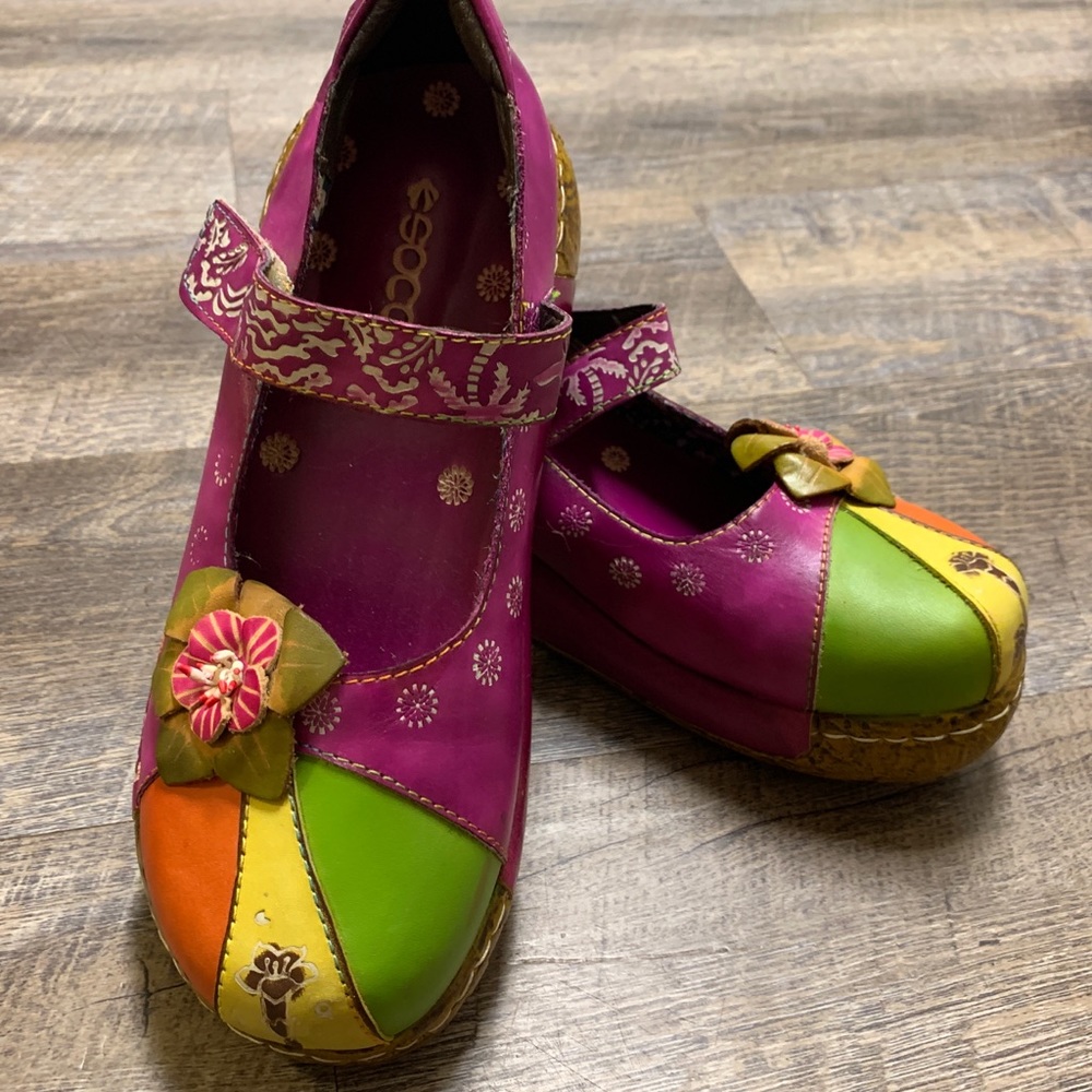 Socofy Sz 36 Boho Mary Jane Shoes - U.S Sz 6